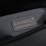 Chanel Boy Chevron Small Handbag Black In Gold 20cm - Image 3