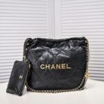 Chanel 22 Handbag Black 30cm AS3260 B08037 94305 - Image 2