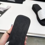 Chanel CC Quilted Platform Slides Black - Image 3