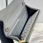 Dior Saddle Long Wallet with Chain Gray 19cm S5614CTZQ M932 - Image 6