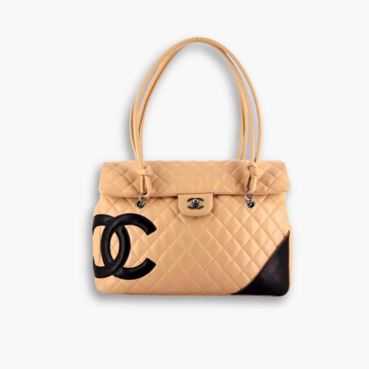 ELEGOUS-Product-Image-1-2.jpg Chanel Cambon Shopping Bag Quilted Beige And Black 36cm - Image 1