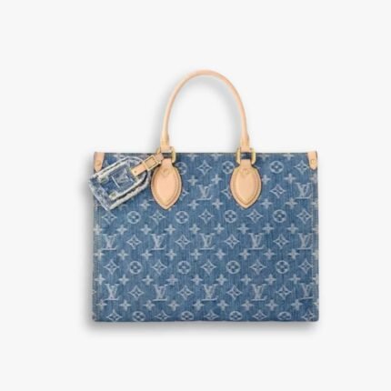 Louis Vuitton New LV Remix Onthego MM Denim Blue 35cm M46871