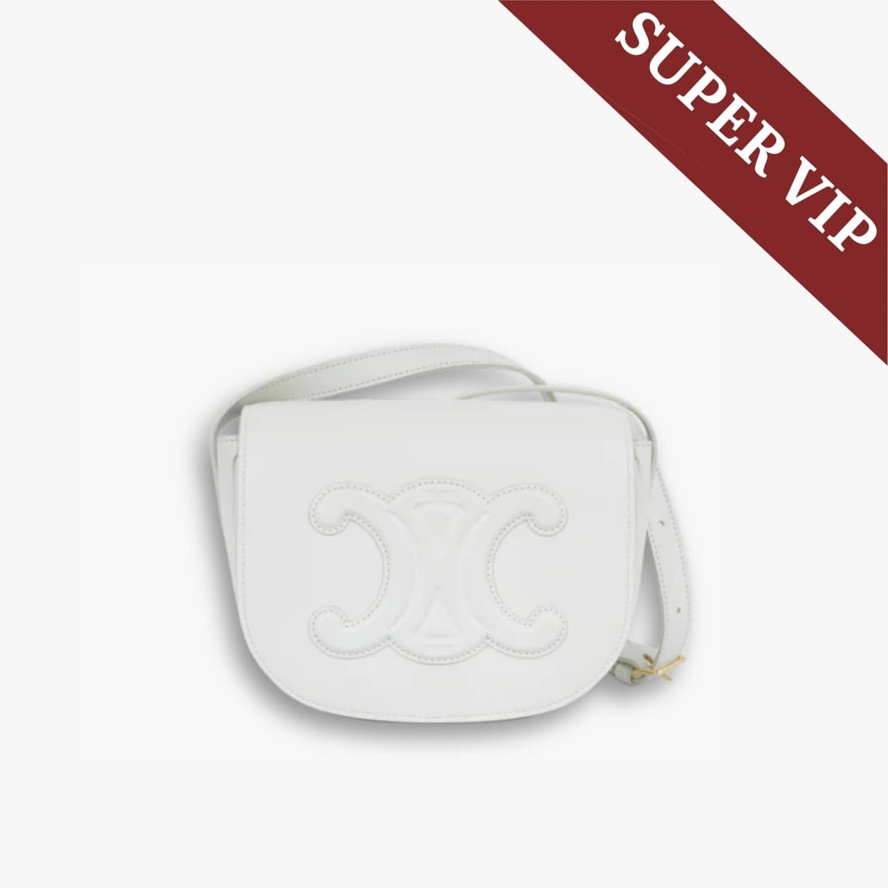 ELG_CLB1014.jpg Super Vip 1:1 - Celine Folco Cuir Triomphe In White - Image 1