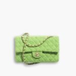 Chanel Classic Handbag Green 20cm A01112 B17081 NY822