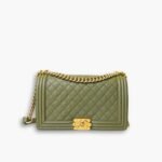 Chanel Medium Boy Bag Olive 25cm