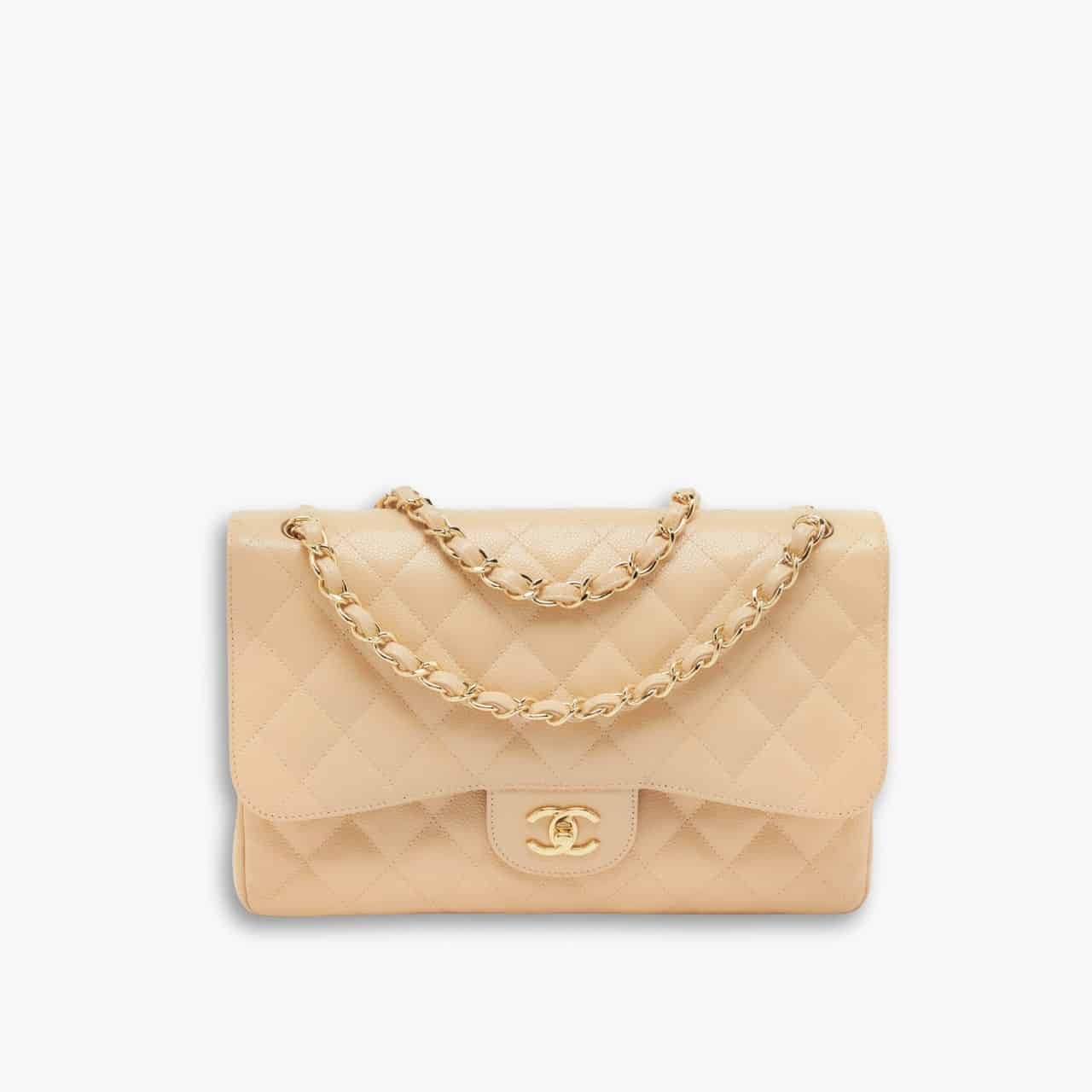 ELG_CNB1084-2.jpg Chanel Classic Flap Bag Beige 25cm - Image 1