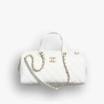 Chanel Large Bowling Bag White 30cm AS5579 B20894 10601