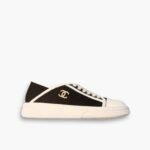 Chanel Casual Flat Sneakers Canvas Black