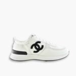 Chanel CC Sneakers Mesh Suede White