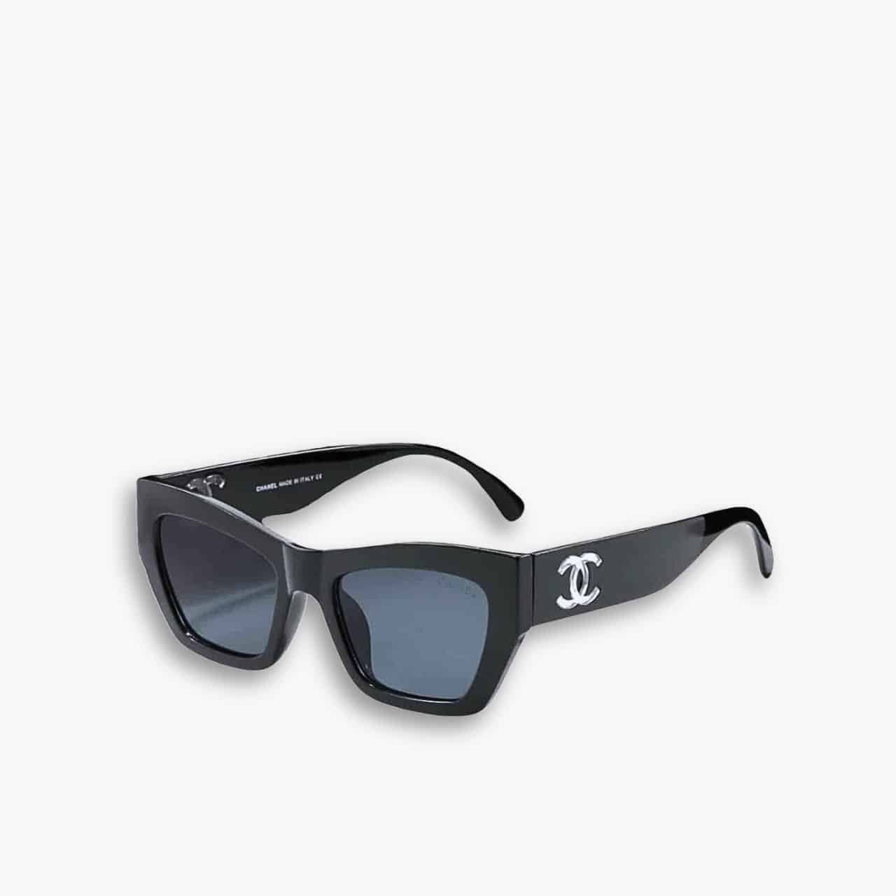 ELG_CNSG1001-1.jpg Chanel Cat Eye Sunglasses Acetate And Nylon Black - Image 1