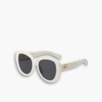 Chanel Square Sunglasses Tweed Accent in White