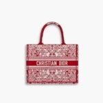 Dior Medium Book Tote White Red 36cm M1296ZMGA M933