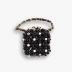 Chanel Mini Evening Bag Imitation Pearls In Black 8cm