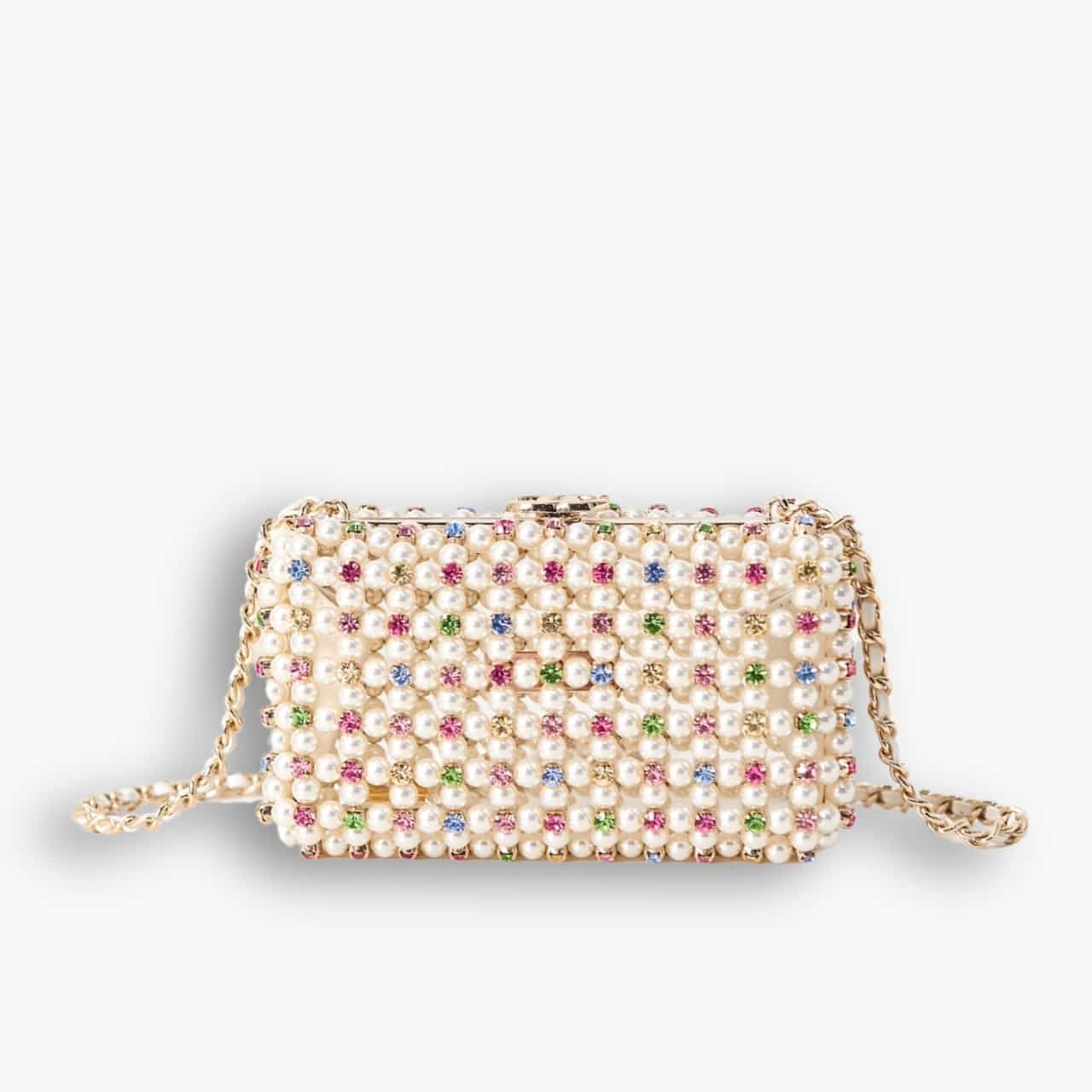 ELG_DRB1066-1-3.jpg Chanel Evening Bag Glass Pearls In Transparent And Multicolor 17cm - Image 1