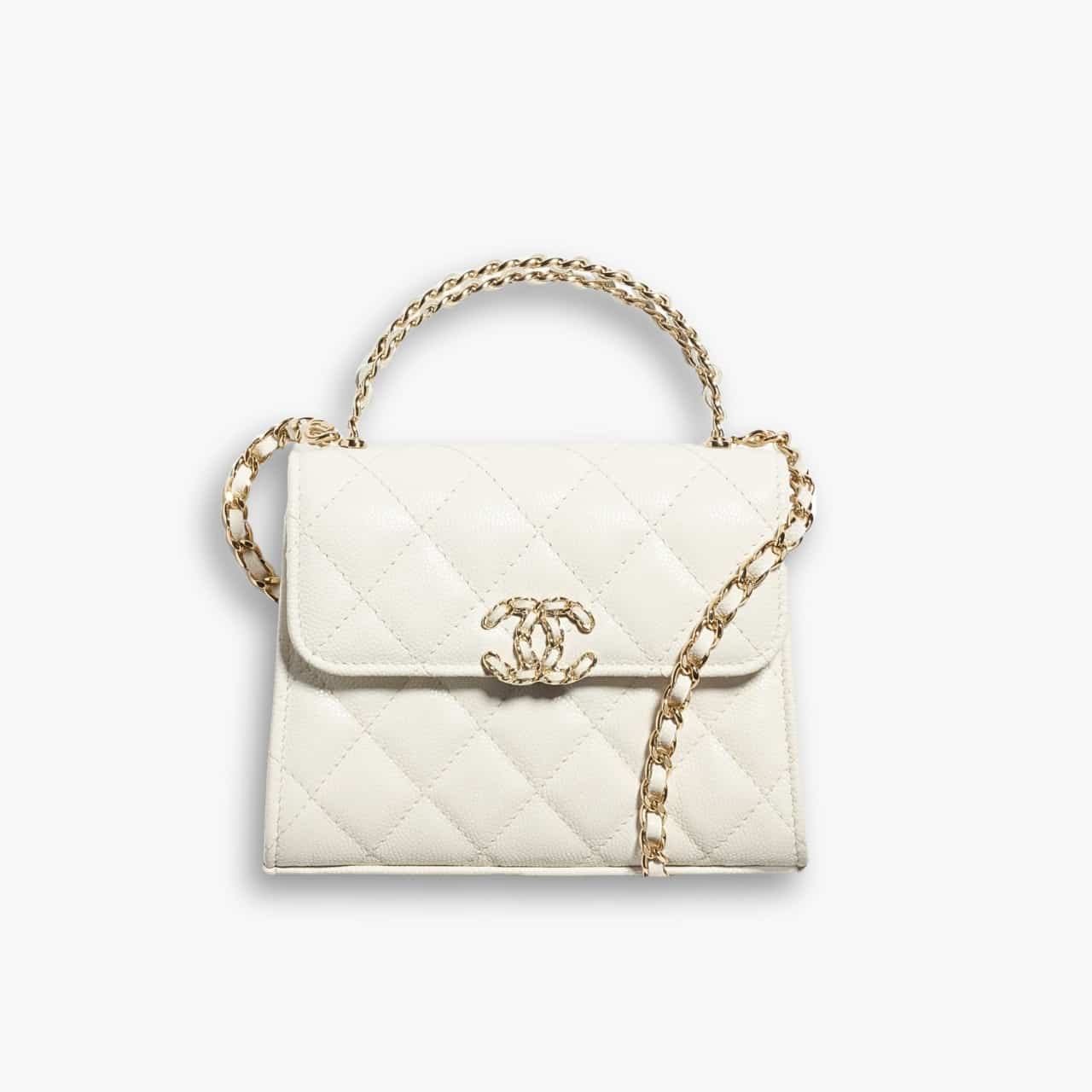 ELG_DRB1066-1-9.jpg Chanel Clutch With Chain White 15cm AP3237 B10307 10601 - Image 1