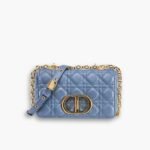 Dior Small Dior Caro Bag Blue 20cm