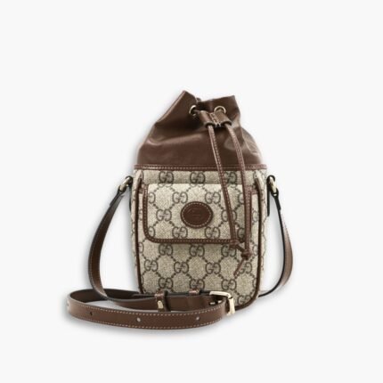 Gucci Ophidia Mini Bucket Bag Brown 20cm