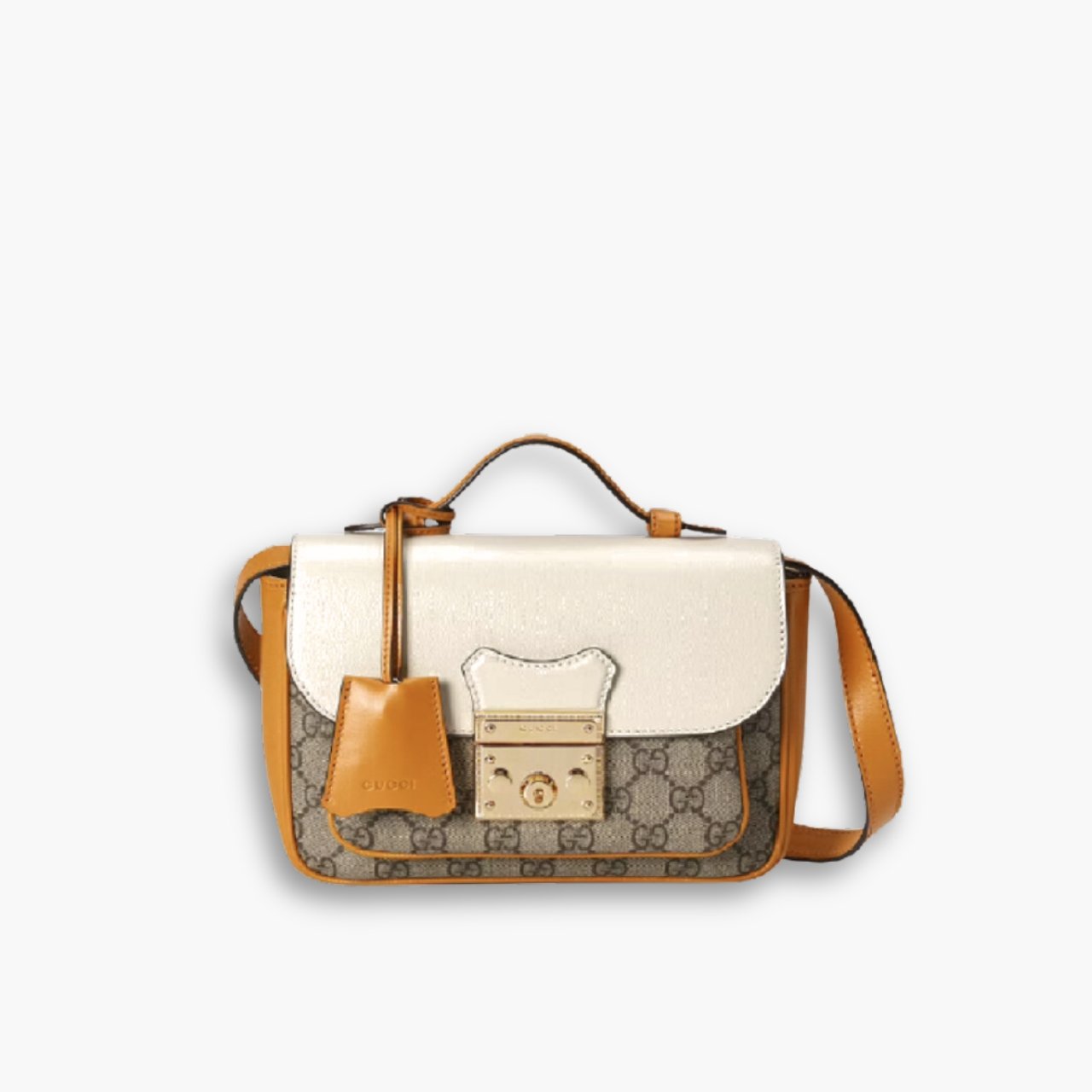 ELG_GCB1086.jpg Gucci Padlock Bag 21cm Orange White 658487 2ZGAG 9763 - Image 1