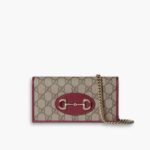Gucci Horsebit 1955 Wallet Red Brown 19cm 621892 FAD6L 9756