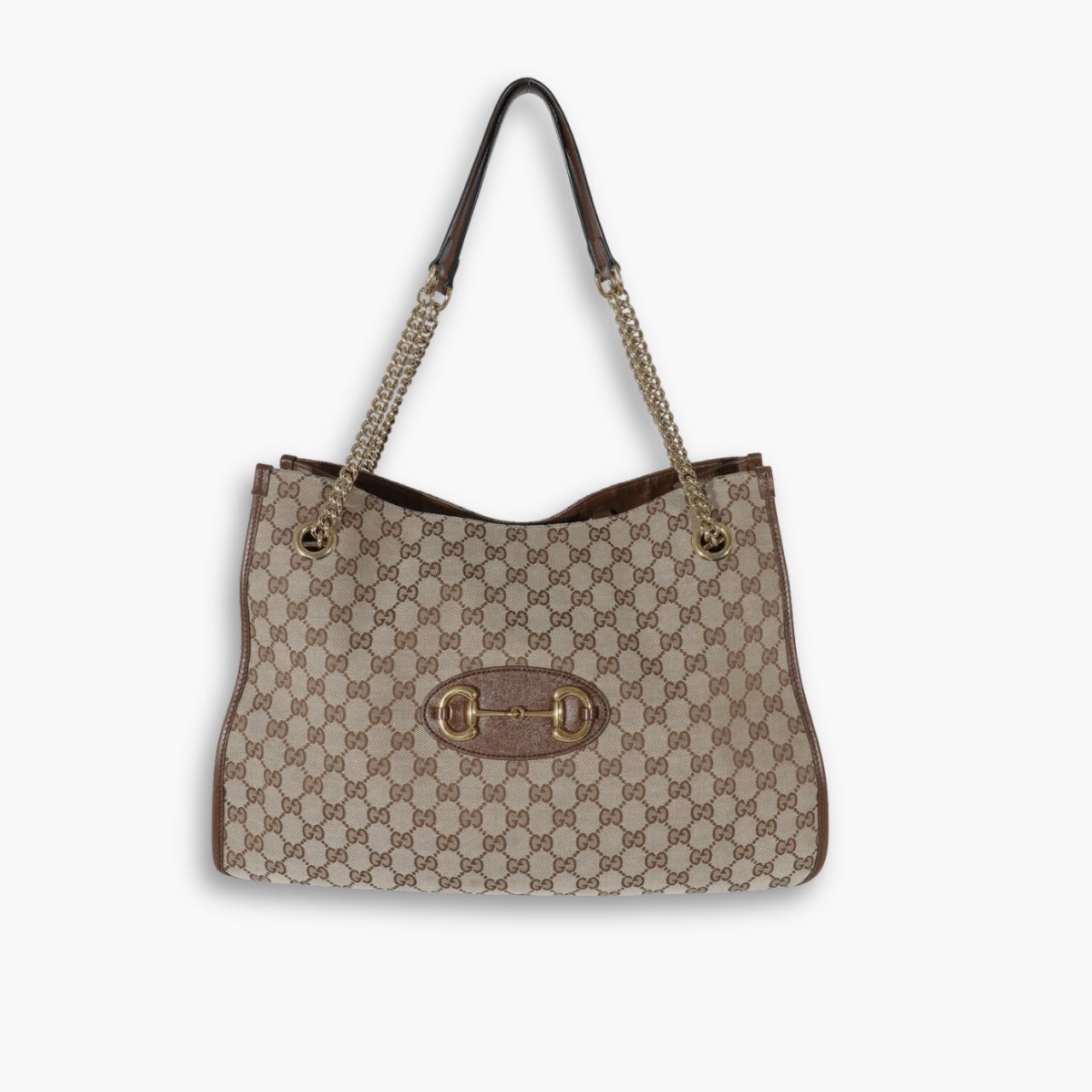 ELG_GCB1103.jpg Gucci Horsebit 1955 Tote Bag Brown 42cm - Image 1