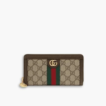 Gucci Ophidia Zip Around Wallet Brown 19.5cm 523154 96IWG 8745