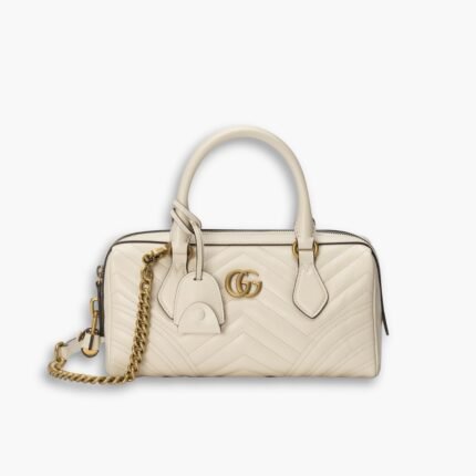 Gucci Marmont Small Top Handle Bag White 27 cm 746319 AABZB 9022