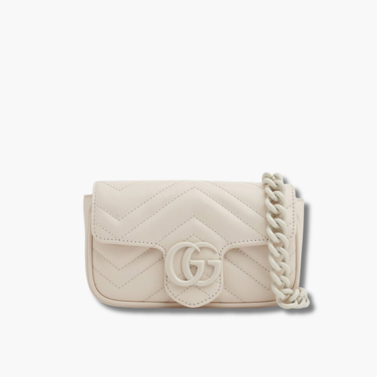 ELG_GCM1010-1.jpg Gucci Marmont Bag White 16.5 cm 699757 UM8KV 9022 - Image 1