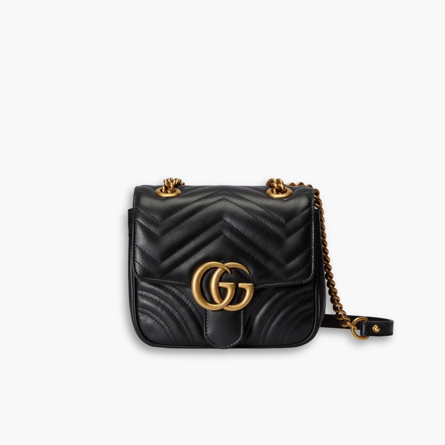 ELG_GCM1015.jpg Gucci Marmont Mini Bag Black 18cm 739682 AABZC 1000 - Image 1