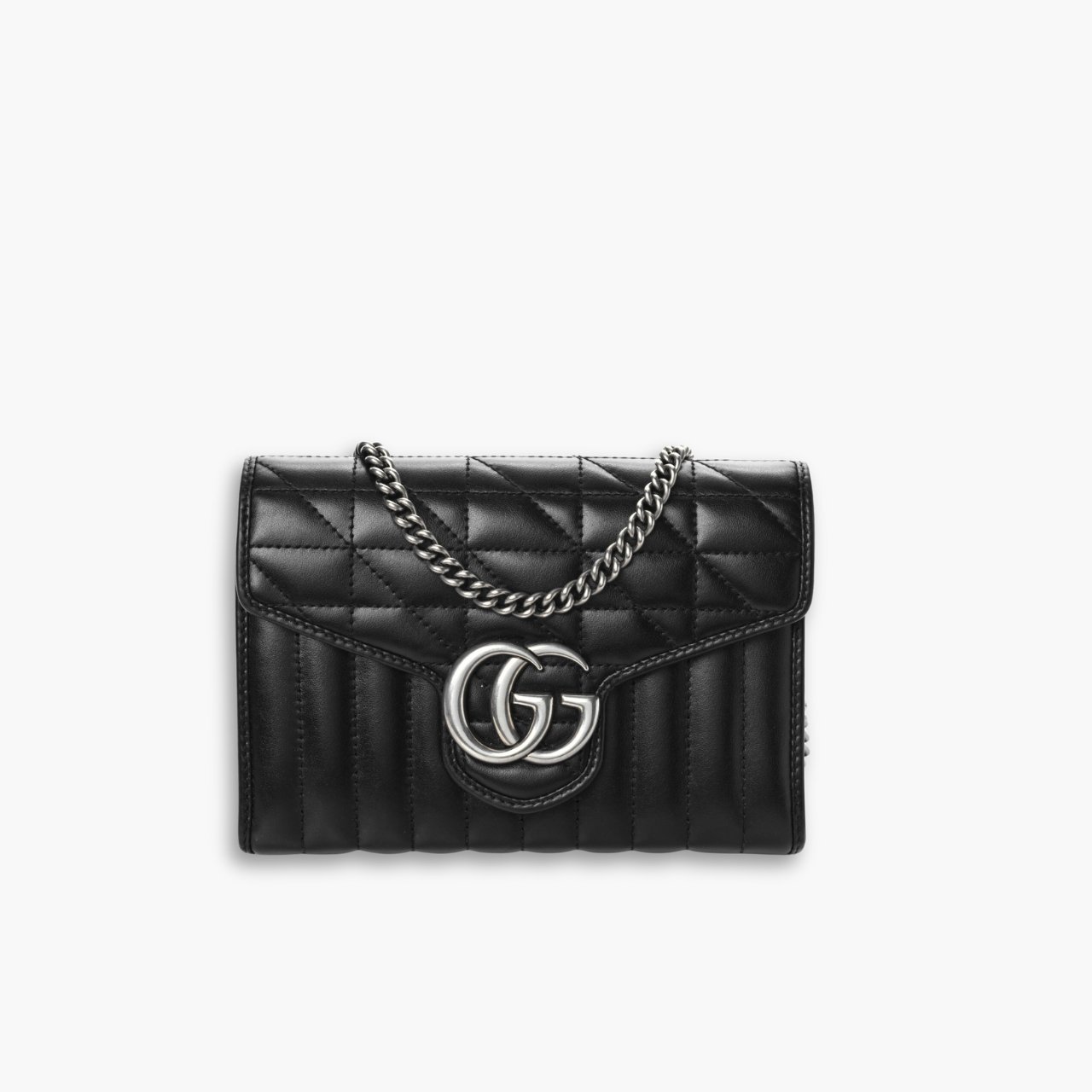 ELG_GCM1018.jpg Gucci Marmont Mini Matelasse Bag Black 20cm - Image 1