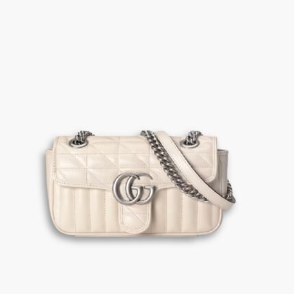 Gucci Marmont Mini Bag White 23 cm 446744 UM8AN 9022
