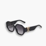 Louis Vuitton LV Icon Round Glasses Black Z1728E