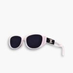 Celine Triomphe Hole Punch Sunglasses White