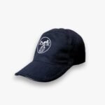 Hermes Logo Canvas Cap Black