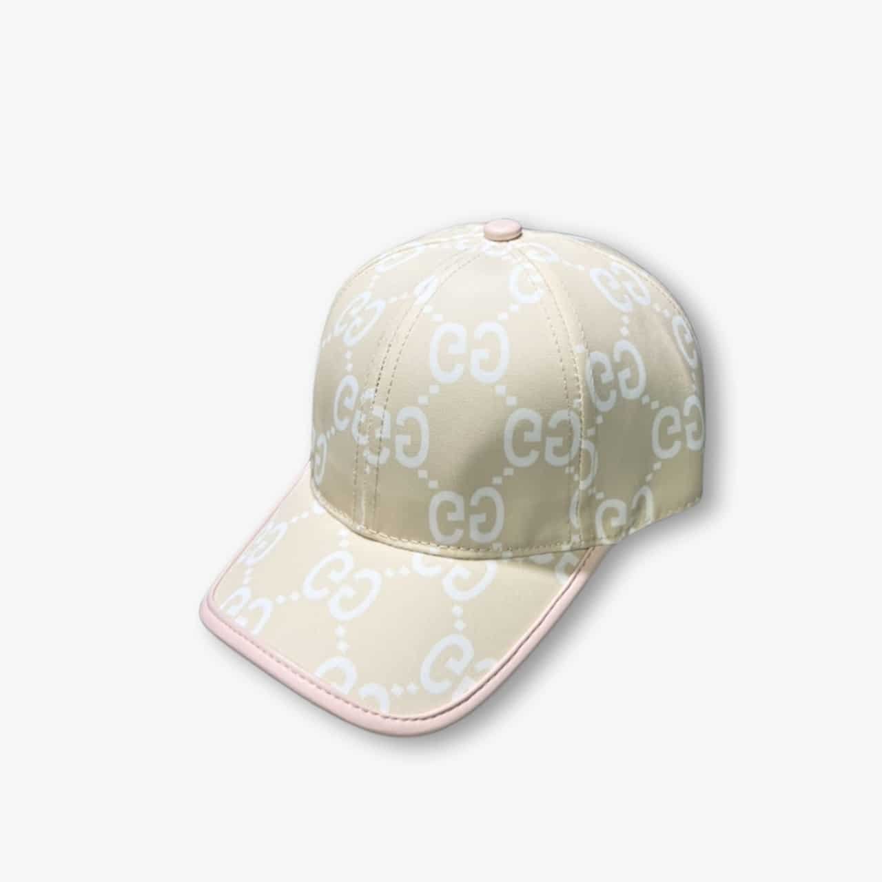 ELG_GCS1001-6-1.jpg Gucci GG Monogram Baseball Cap Beige - Image 1