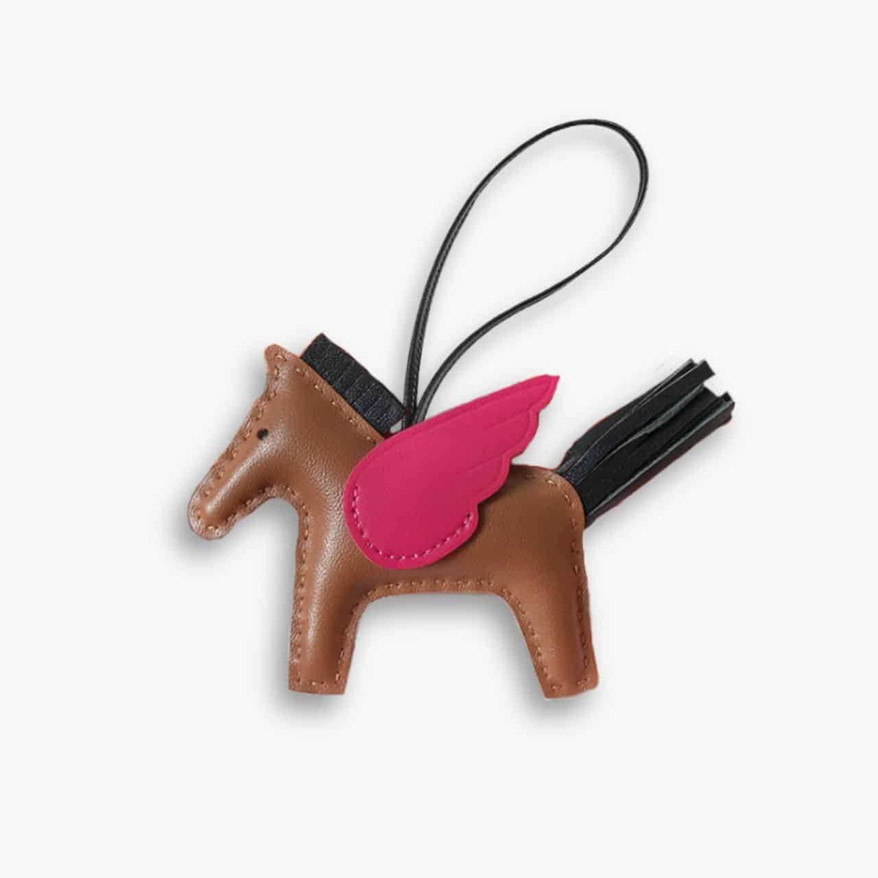 ELG_HMA1002.jpg Hermes Rodeo Pegase Charm Brown Pink - Image 1
