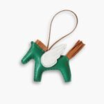 Hermes Rodeo Pegase Charm Green White