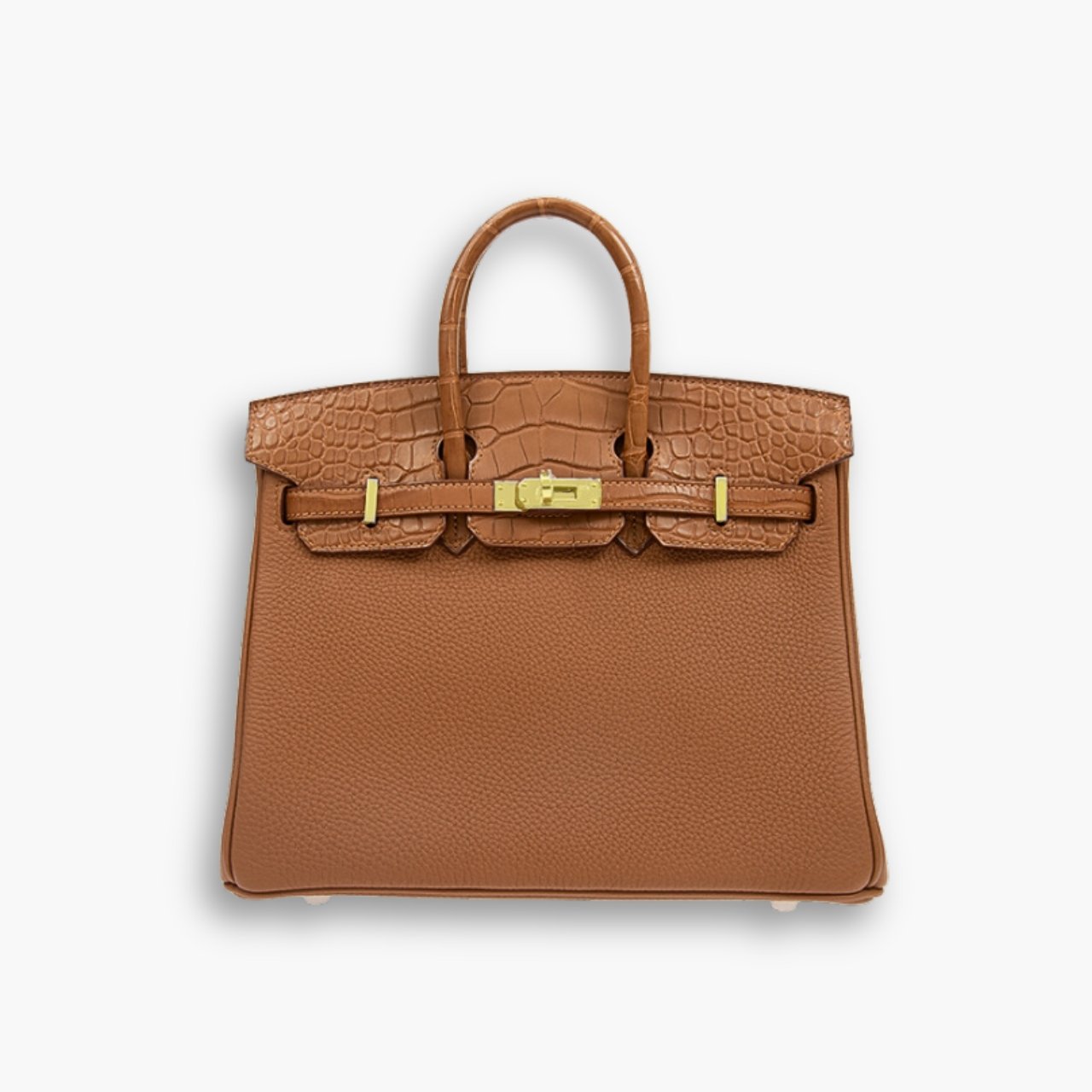 ELG_HMB1001.jpg Hermes Birkin Touch Togo Handbag Brown 25cm - Image 1