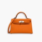 Hermes Kelly Mini Epsom Handbag Orange 22cm
