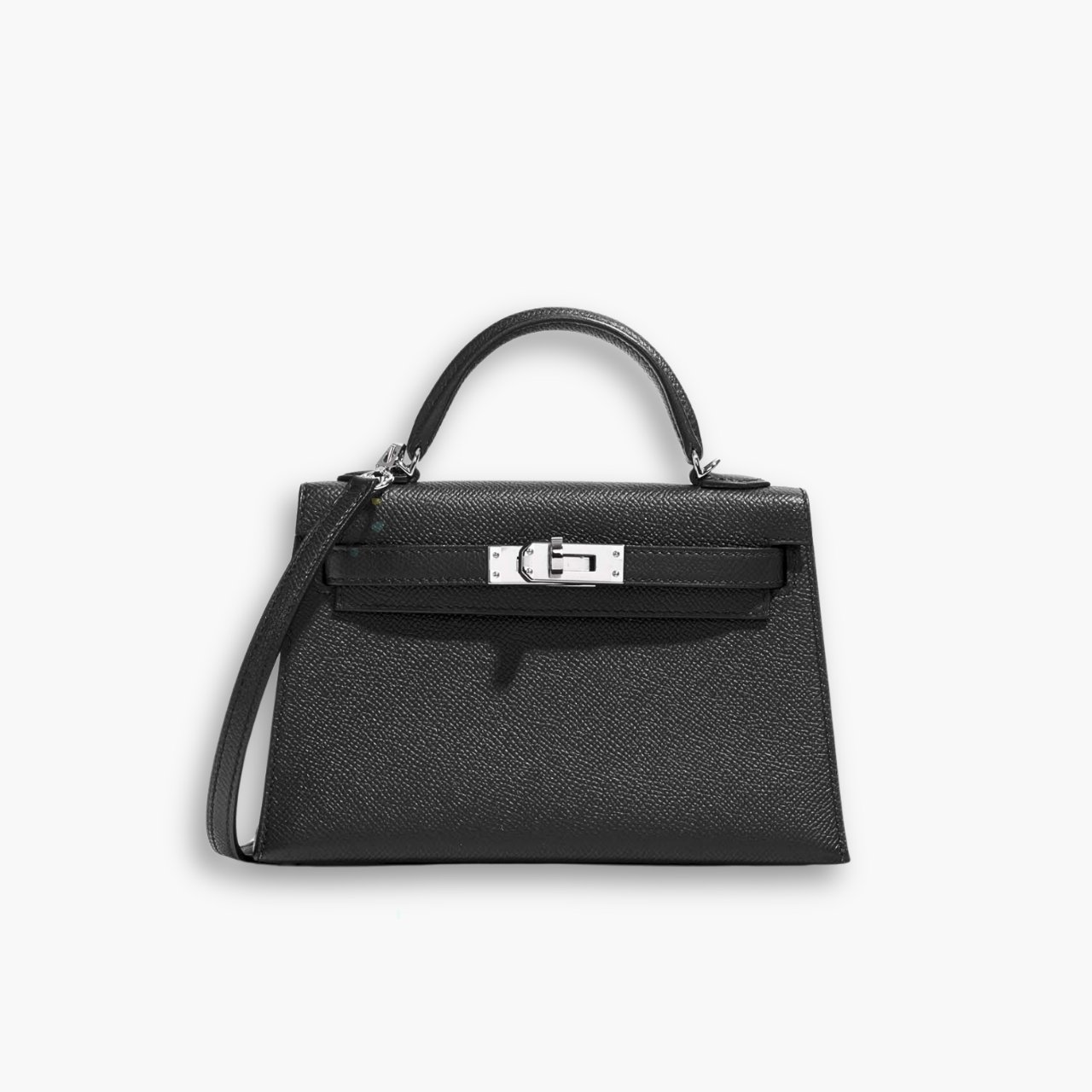 ELG_HMB1010.jpg Hermes Kelly Mini Epsom Handbag Black 22cm - Image 1