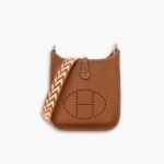 Hermes Mini Evelyne Bag Dark Brown 17cm