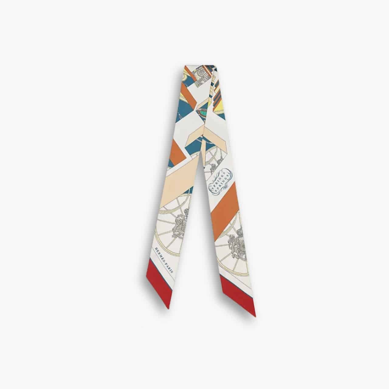 ELG_HMS1003-1.jpg Hermès Springs Springs Silk Twilly Scarf H063932S 05 - Image 1