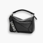 Loewe Small Puzzle Bag Satin Calfskin Black 24cm A510S21XA9 1100
