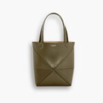 Loewe Mini Puzzle Fold Tote Dark Khaki Green 17cm A657V25X01 3969