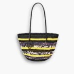 Loewe Basket Tote Black And Yellow 29cm A223S91X02