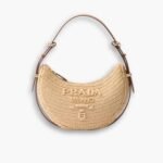 Prada Arqué Crochet Shoulder Bag Natural 22cm 1BC194 2M2T F0018 V OUO