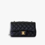 Chanel Classic Flap Crossbody Bag In Black 20cm