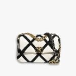 Chanel 19 Large Stitch Crossbody Bag White 24cm