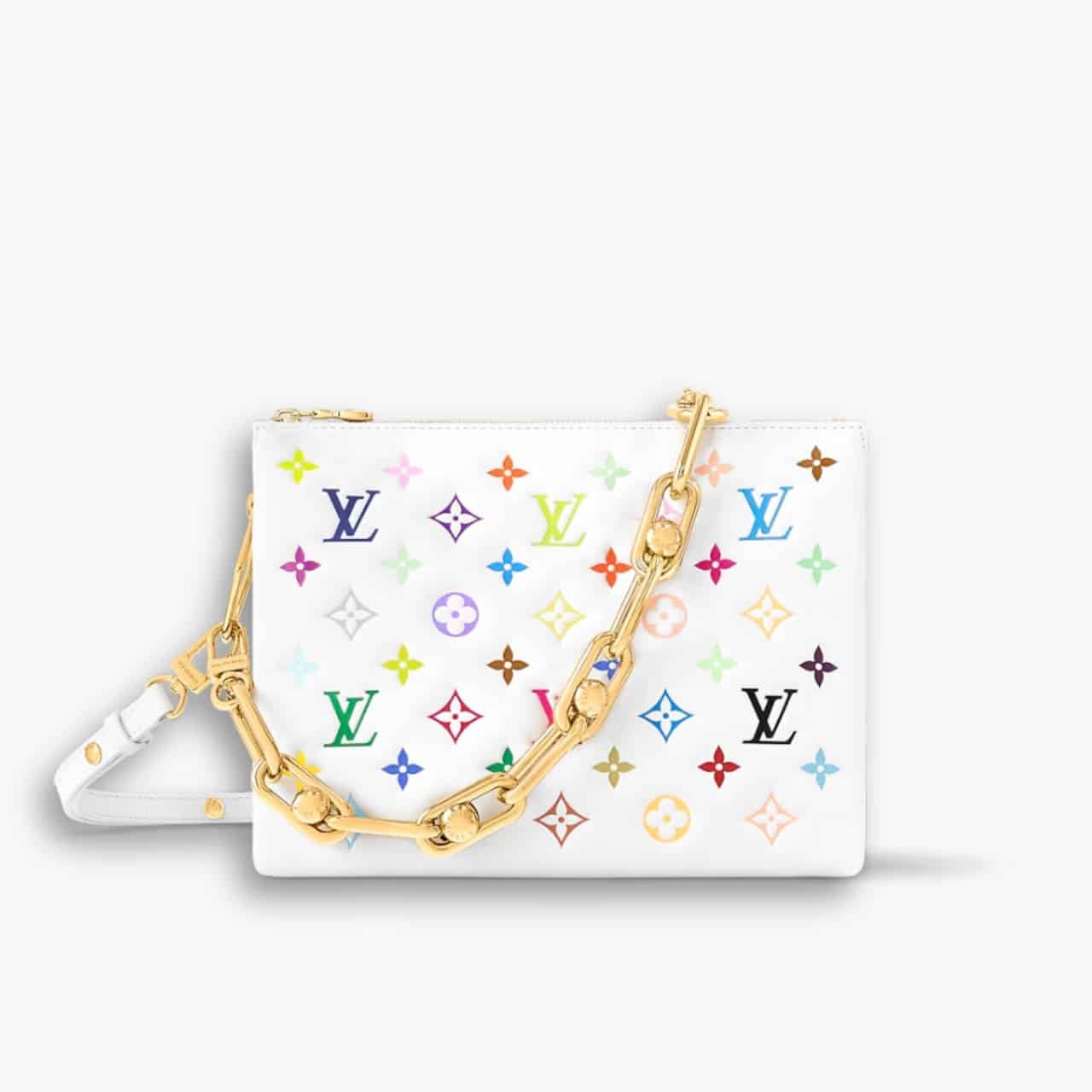 ELG_LVB1021-6.jpg Louis Vuitton X Takashi Murakami Coussin PM White Multicolored 28cm M13232 - Image 1