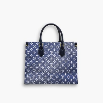 Louis Vuitton Onthego Tote Bag Denim Blue 35cm M59608