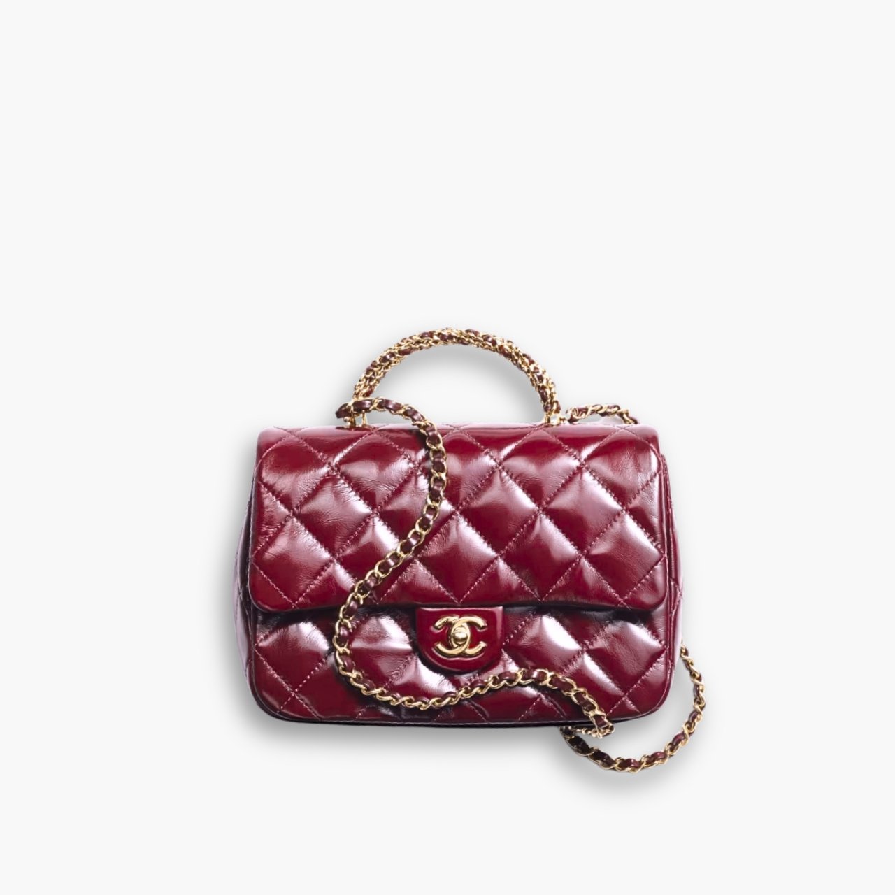 ELG_LVB1150-1-11.jpg Chanel Flap Bag With Handle Burgundy 24cm AS5043 B17665 NZG79 - Image 1